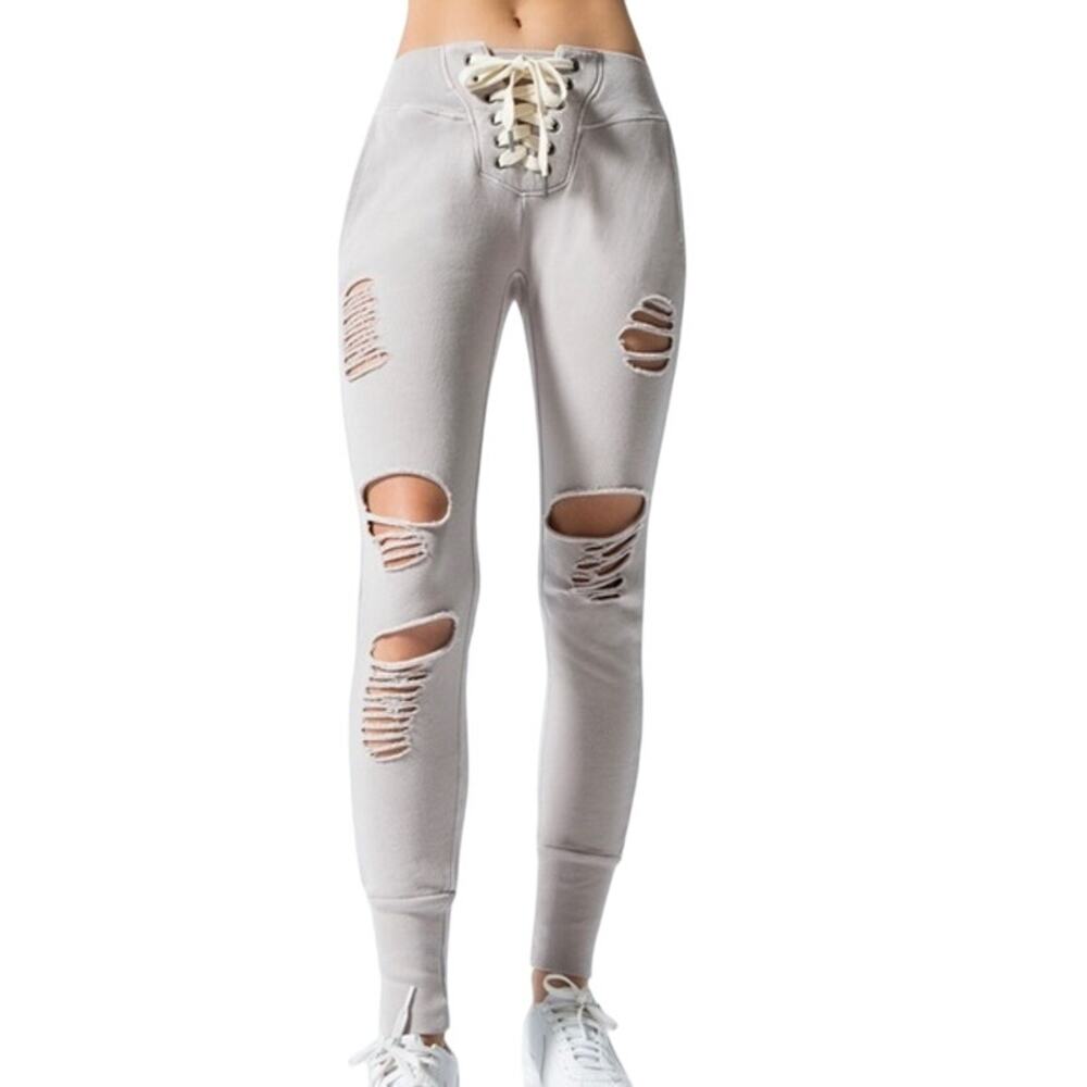 NSF Maddox Football Lace Front Destroyed Joggers L